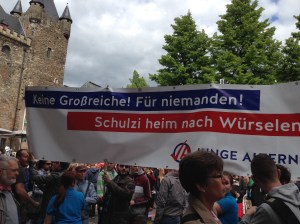 Wer genau für dieses Banner verantwortlich zeichnet, ist hier nicht bekannt. AfD?