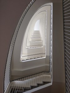 Sensationell: Das 50er Jahre Treppenhaus im Haus der Städteregion Aachen, Zollernstraße. 