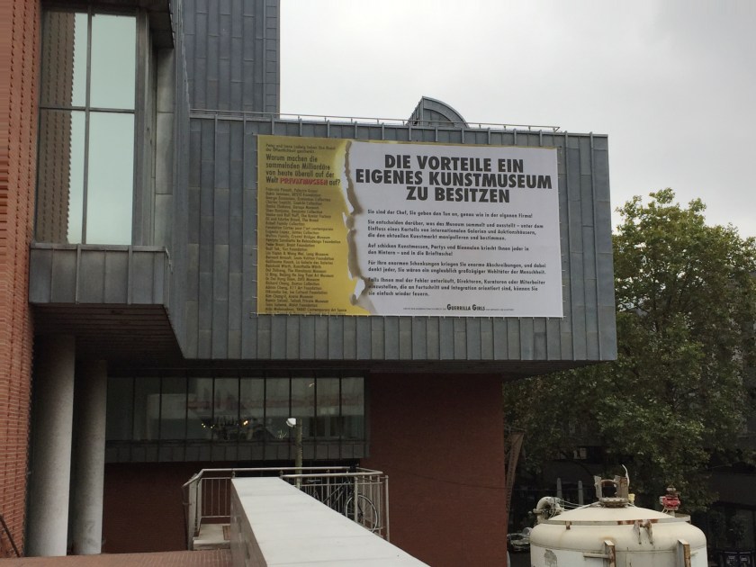 Protest der Museumsleute, gesehen in Köln (zum Vergrößern einfach drauf klicken). 