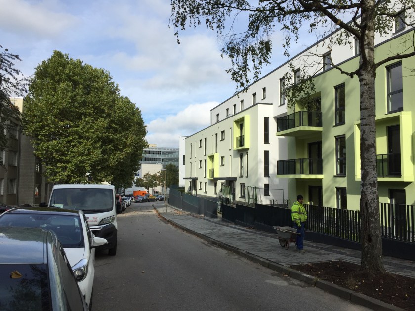 Neue Wohnungen in Aachen, hier Mataréstraße. Die Stadt kann viel tun um mehr Wohnungsbau in Aachen möglich zu machen. Dabei greift sie regulierend in den Markt ein. Das mag nicht jeder. 
